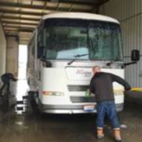 RV being cleaned