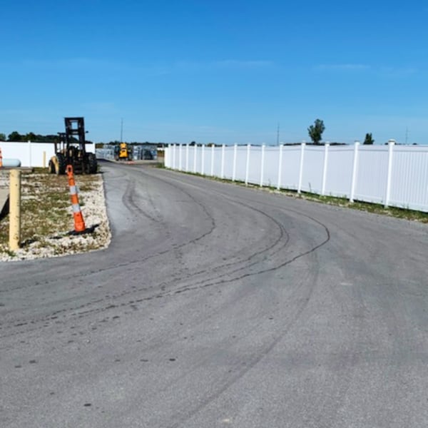 Wide shot of Team Johnson Outdoor Storage Facility in Delta, OH